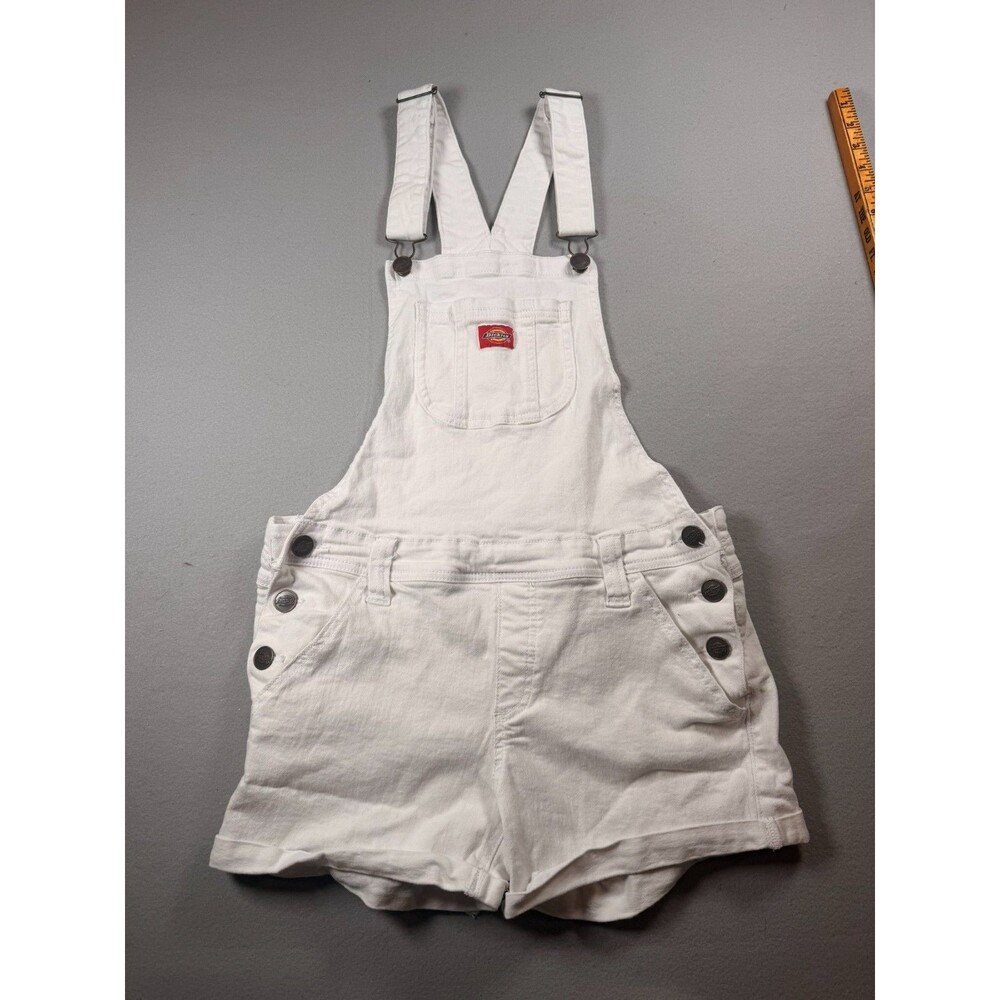 Large Juniors White Dickies Overall shorts